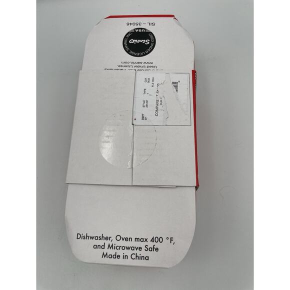 NEW Hello Kitty Ceramic Ramekins Dishes Set Of 2 Pink Candy Cane Dress - Picture 8 of 8